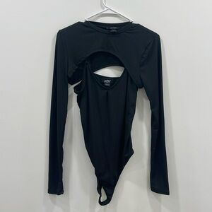 Black bodysuit with top